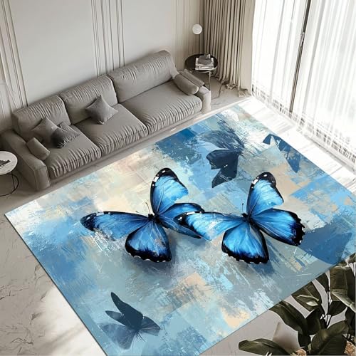 Tapis Butterfly lavable et imperméable 160x230cm avec dossier antidérapant