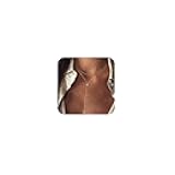 14K Lariat Gold Necklace for Women, 14k Gold Plated Dainty Long Layered Y Necklaces CZ Pendant Choker Necklace Simple Trendy Jewelry Gift for Women