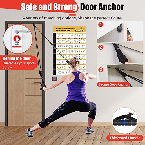 Image of Resistance Bands with Handles for Women, 5 Level Exercise Bands