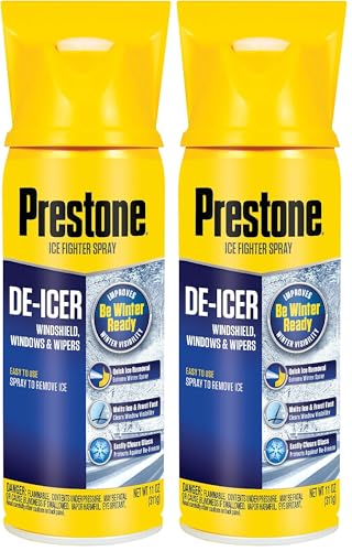Prestone AS242 Windshield De-Icer - 11 oz. Aerosol (Pack of 2)