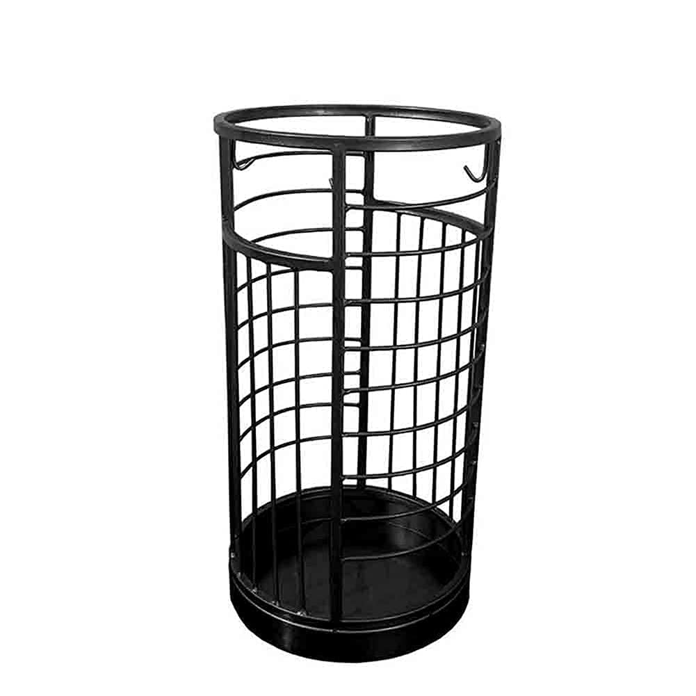 Support de vidange de parapluie noir en métal ajouré