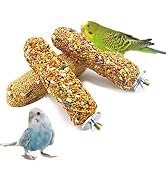Acsist 3PCS Parakeet Treat,Natural Parrots Treat Sticks,Vegetable &amp; Grain Style Crunch Sticks,Bir...