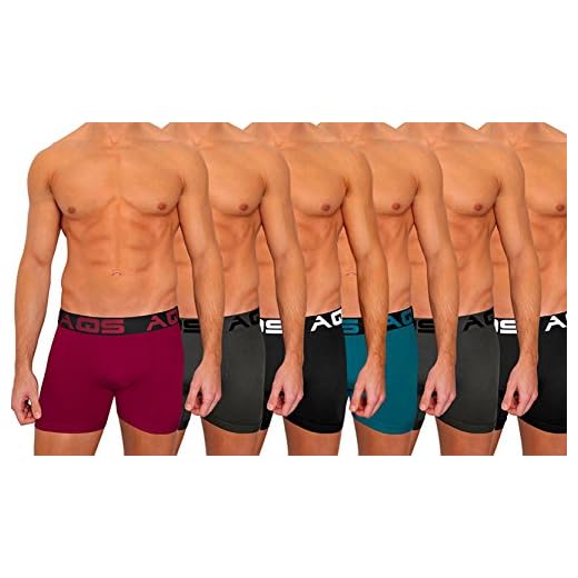 aqs Men's Boxer Briefs - 6 Pack (Small)