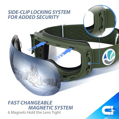 VANRORA Ski Helmet and Goggles Set - Climate Control Vent Snowboard Helmet, Interchangeable Lens Ski Goggles, for Men & Women - Image 6