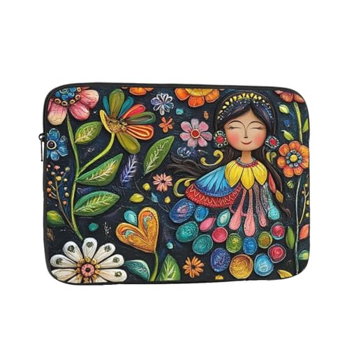 Funda para portátil 17 pulgadas estilo boho folk miniatura 1