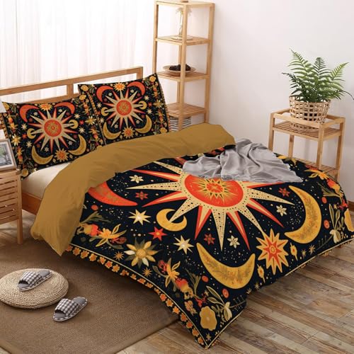 Parure housse couette microfibre de qualité supérieure imprimé tarot géométrique - 4