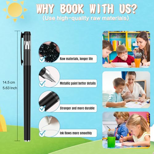 WANFRES Magic grooved writing practice, Magic pens for kids disappearing ink pen,30 refills 3 pens(With writing training aids)Pencil grip,Reusable grooved handwriting practice for kids,Magic Copybooks — view 2