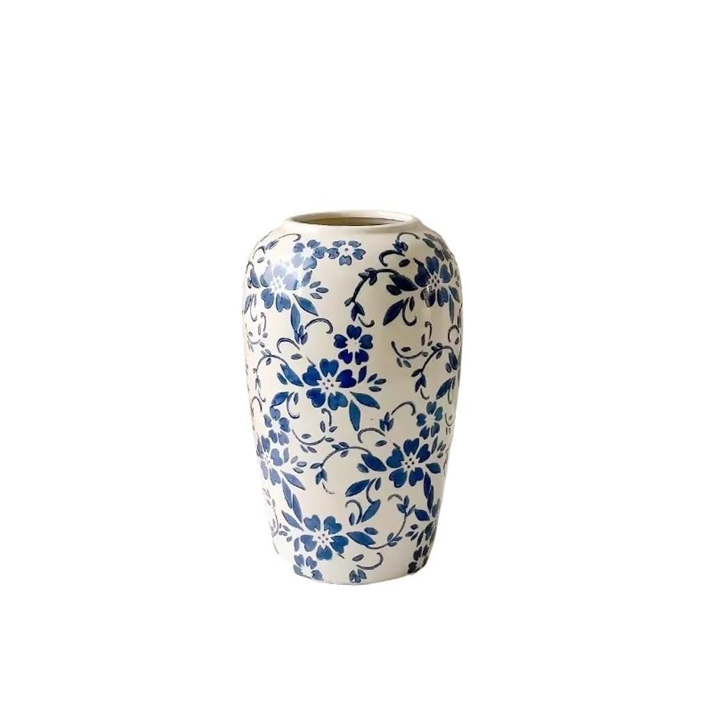 Vaso Ornamenti cinesi for la decorazione del soggiorno con vaso in ceramica in porcellana retrò blu e bianca Vaso In Ceramica(S)