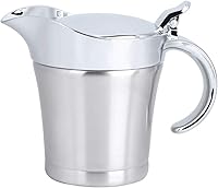 Vista 1 de LIZEALUCKY 304 acero inoxidable doble aislamiento salsa olla salsa barco servicio olla utensilios de cocina 15.2 fl oz condimento olla conjunto