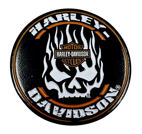 Harley-Davidson Flaming Willie G Skull H-D Challenge Coin, 1.75 in Coin 8004873