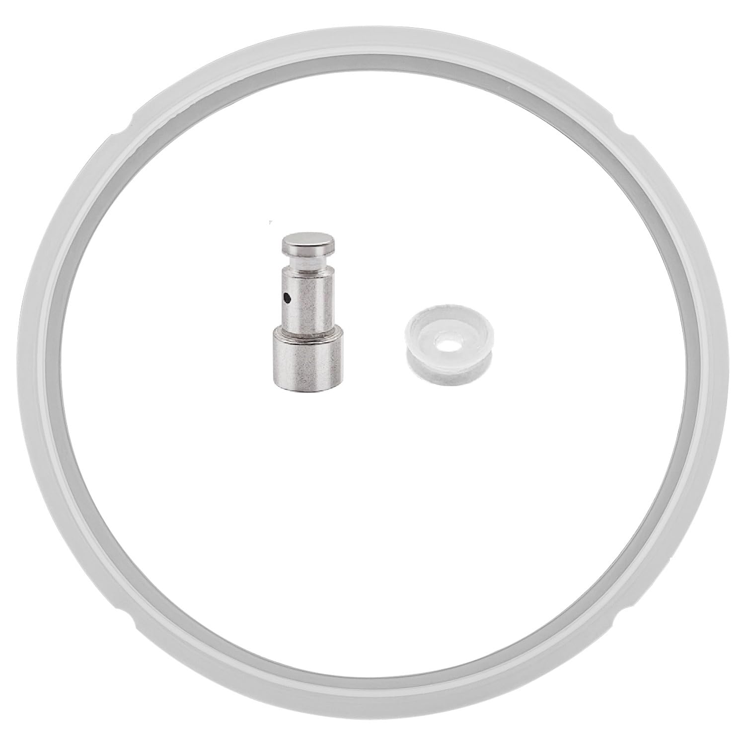 CKANDAY Universal Silicone Sealing Ring for 5 & 6 Quart Electric Pressure Cookers, Replacement Parts Set Include Float Valve Seal, Gasket, Sealing Ring for 5, 6 Quart Models, Clear