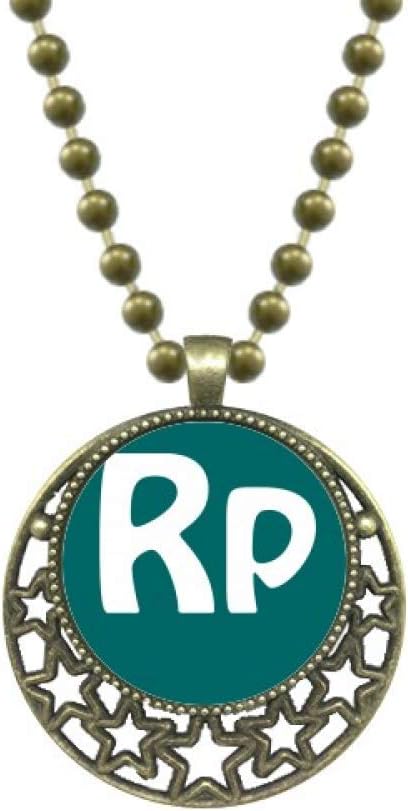 Indonesia Currency Symbol Rupiah Pendant Star Necklace Moon Chain Jewelry