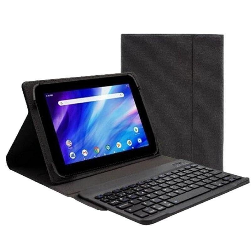 Glowster Funda de Tablet 9.7 a 10.5 con Teclado Bluetooth Negro, Ideal para Proteger y Utilizar con Comodidad en el hogar o Trabajo.