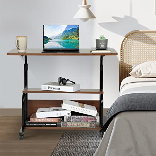 Laptop Desk Adjustable Desk Small Standing Desk Home Office Desks For Small Spaces Portable Desk Table For Bedrooms, 31.5" Brown Uplift Student Study Desk Mobile Rolling Computer Work Desk On Wheels #TOP1