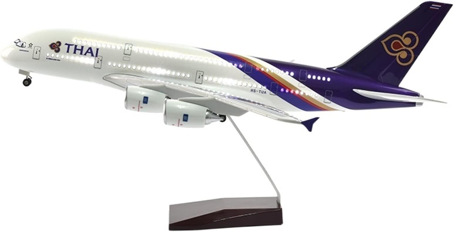 Aircraft Die-Cast Model For Airbus A380 Plane Airplane Model Aircraft Resin Diecast 1:160 Scale Light Wheel Planes 46cm Pre-Built Airplanes Toys Kits