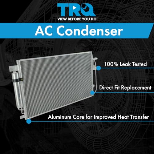 Image of TRQ A /C Condenser and Receiver Drier Assembly Compatible with 2007-2018 Nissan Altima 2009-2014 Maxima 2016-2020 Maxima