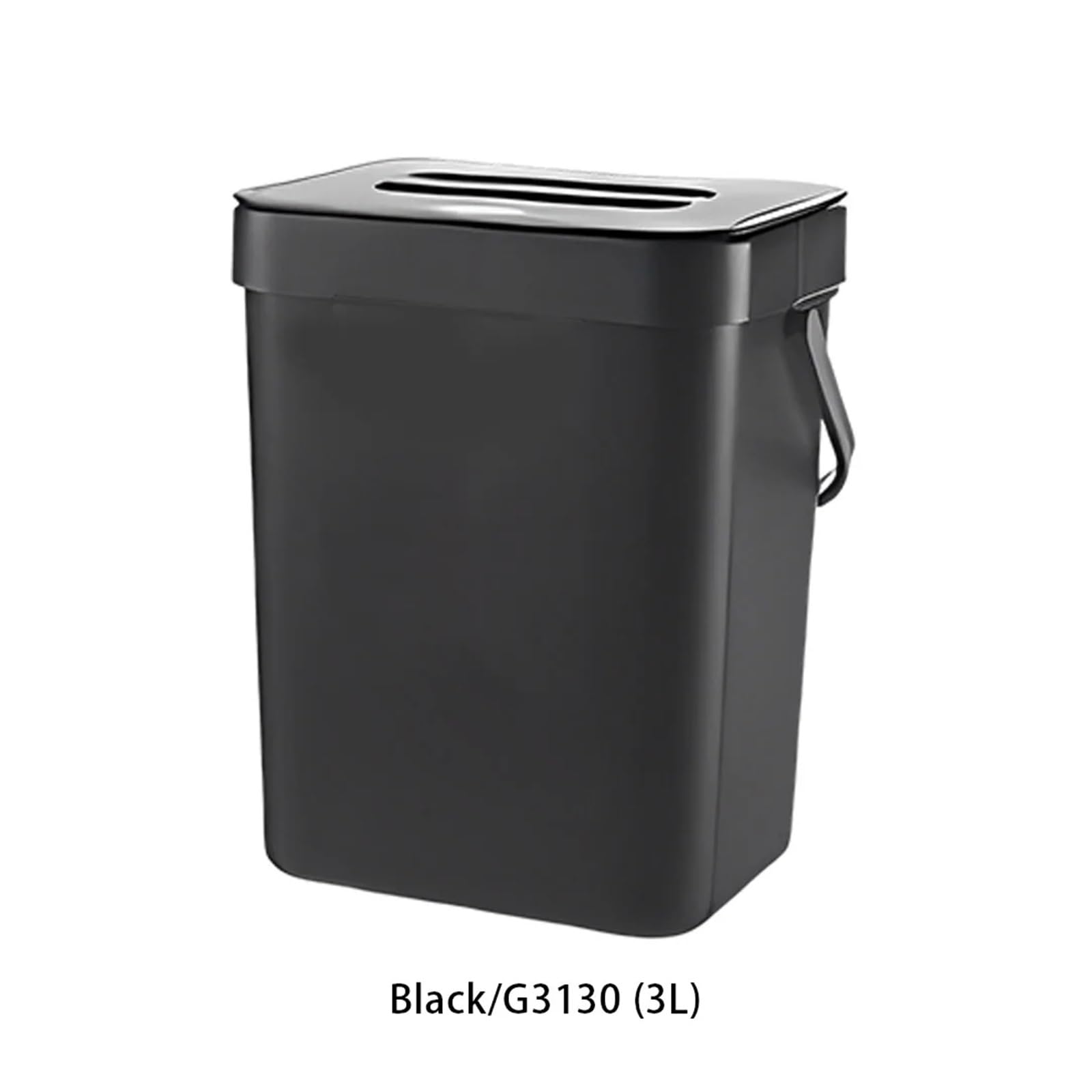 MIUYTRN Wand Hängen Mülleimer Küche Deckel Abfall Bin Breite Öffnung Wc 3L Müll Eimer Haushalt Reinigung Werkzeuge cuicui(Black)