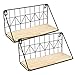 OTOTEC 2pcs étagères de Rangement Murales Flottantes Fixées avec Crochets Muraux 29.5x14x11cm Kit de Porte-présentoir en Métal