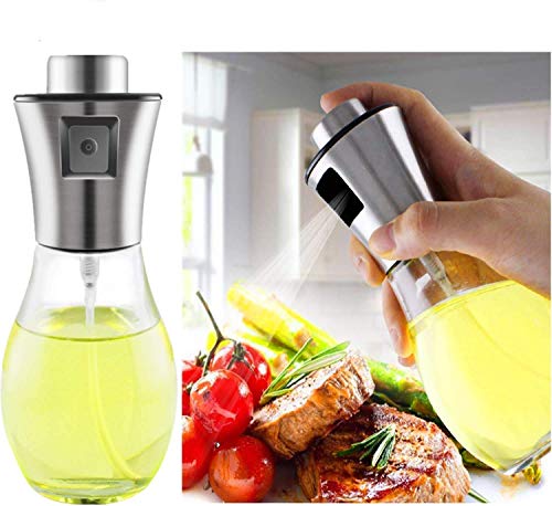 Image of ZURATO Oil Sprayer for Cooking, Oil Spray Bottle, Stainless SteelOil Dispenser Glass Bottle for Cooking, Baking, Roasting, Grilling, Salad, Frying (1)