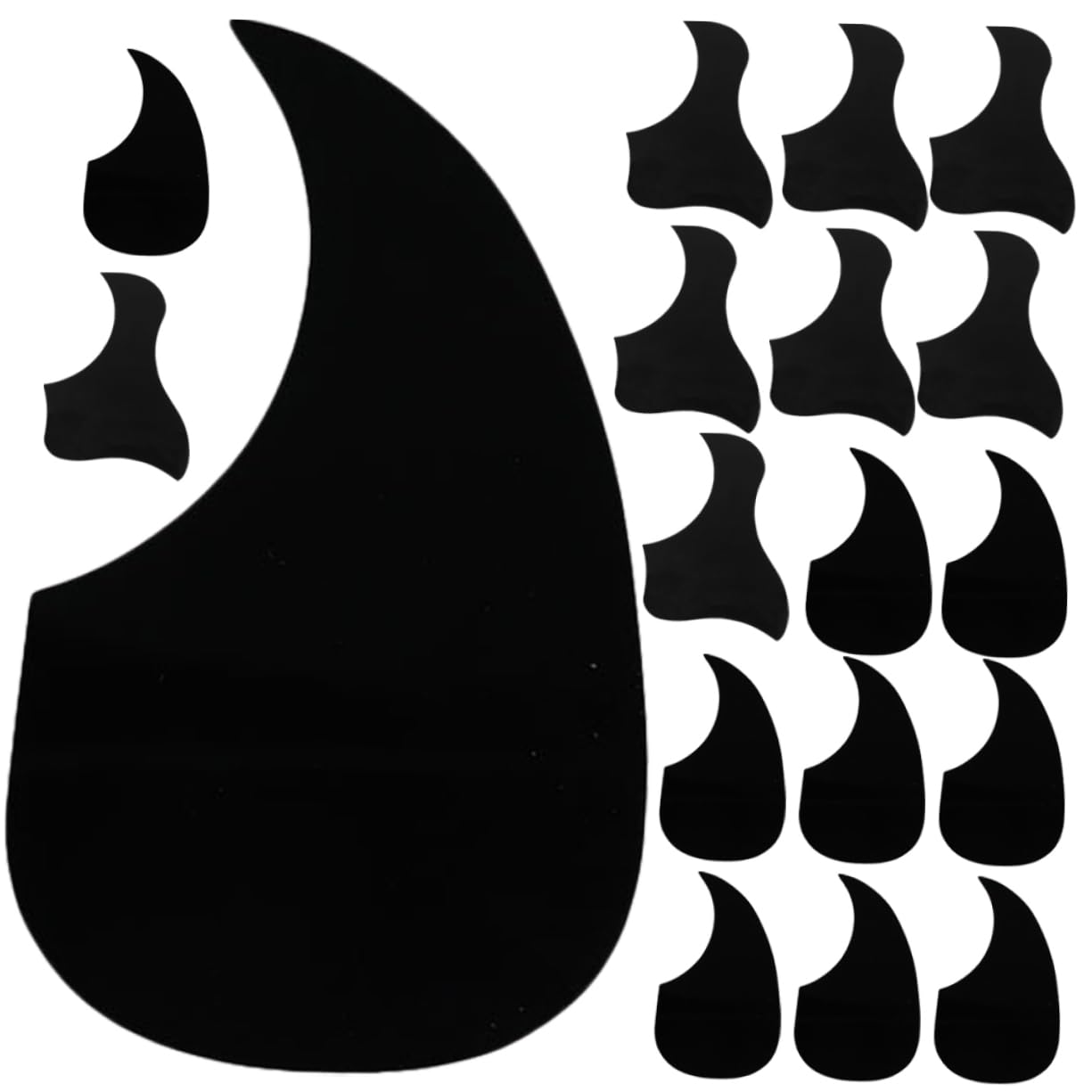 ibasenice 20Pcs Self Adhesive Guitar for Acoustic Electric Guitars Lightweight Protection Stickers Easy Install Scratch Guard for Guitar Surface Design