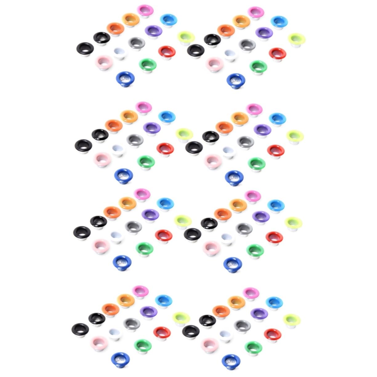 LALAFINA 200 Pcs Mixed Size Grommet Eyelets Metal Eyelet Trim for DIY Crafts Bulk Buttons Kit Perfect for Home Office Decor