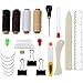 Set di 16 strumenti per rilegatura, cartella ossea, filo cerato, punteruolo, aghi per rilegatura fai da te e cucito