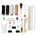 Produktbild 28 Stück Buchbinderei Werkzeuge Set Groß Auge Gebogene Nadeln Fingerhut Ring Nadeleinfädler Gewachst Faden Clipper Knochen Ordner Papier Creaser Binder Clips Griff Ahle Herrscher für Handgemachte Büch