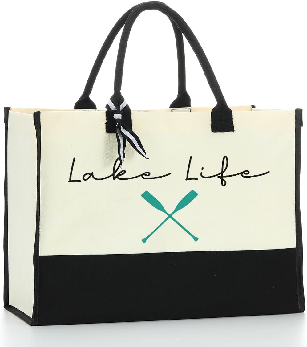 Lake Life Tote Bag for Women Waterproof Personalized Beach Life03