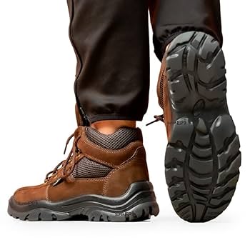 その他 T.NobU BOTA DE SEGURANÇA NOBUCK MARROM BICO PLÁSTICO HAE