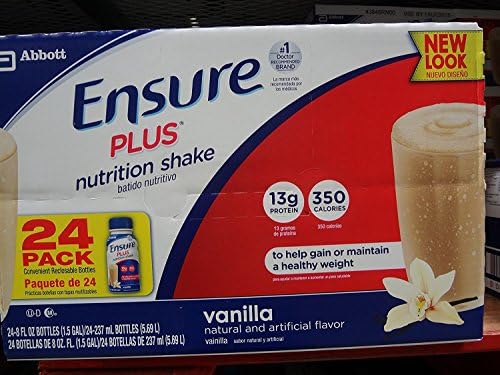 Ensure Plus 24-8 Fl Oz Nutrition Shake,Vanilla,192 Fl Oz