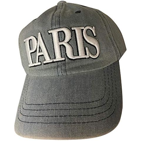 Vianaya Paris Eiffel Tower Cap - Blue Denim - Youth and Sporty Style - Embossed Embroidery and White Thread Cover