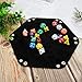 SIQUK 2-Piece Dice Tray - PU Leather Folding Hexagon Dice Holder for RPG, DND and Other Table Games (Camel and Black)