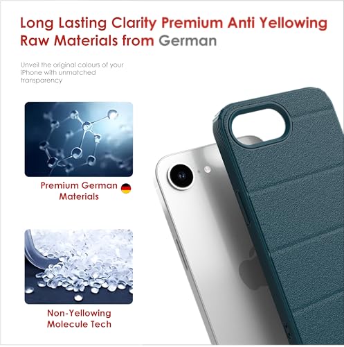 Image of for iPhone Case 16e, [Military Grade Drop Protection] Shockproof Slim Hybrid Phone Case for iPhone 16e - Peacock Blue