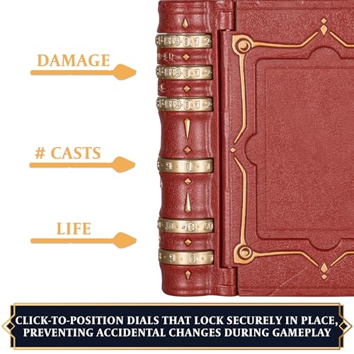 Image of MTG Commander EDH Command Zone /Tray for Magic The Gathering -with Damage, Cast & Life Counters. Storage for Dice & Card Tokens Inside (This is Not A Commander Deck Box!) - MTG Accessories Gift (Red)
