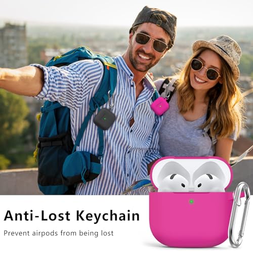 Image of Ljusmicker for AirPods 4 Case 2024 with Cleaner Kit,Hot Pink