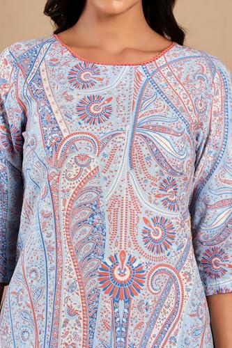 Image of W for Woman Paisley Knee Length Cotton Woven Women's Kurta Pant Set