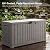 EAST OAK Outdoor Storage Box, 60 Gallon Deck Box Indoor and Outdoor Use, Waterproof Resin Storage Bin for Patio Cushions, Gardening Tools, Lockable, UV Resistant, Ash Grey
