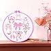 Pink Bowknot Embroidery Kits for Beginners Adults, Cute Hand Embroidery Starter Kits, Counted Cross Stitch Kits for Beginners DIY Craft Kits for Adults Women, Embroidery Hoops, Thread & Video Tutorial