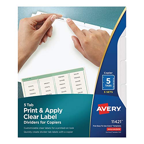 Index COPIER 5TAB pour photocopieur | Pack de 5ST/PK pour classement