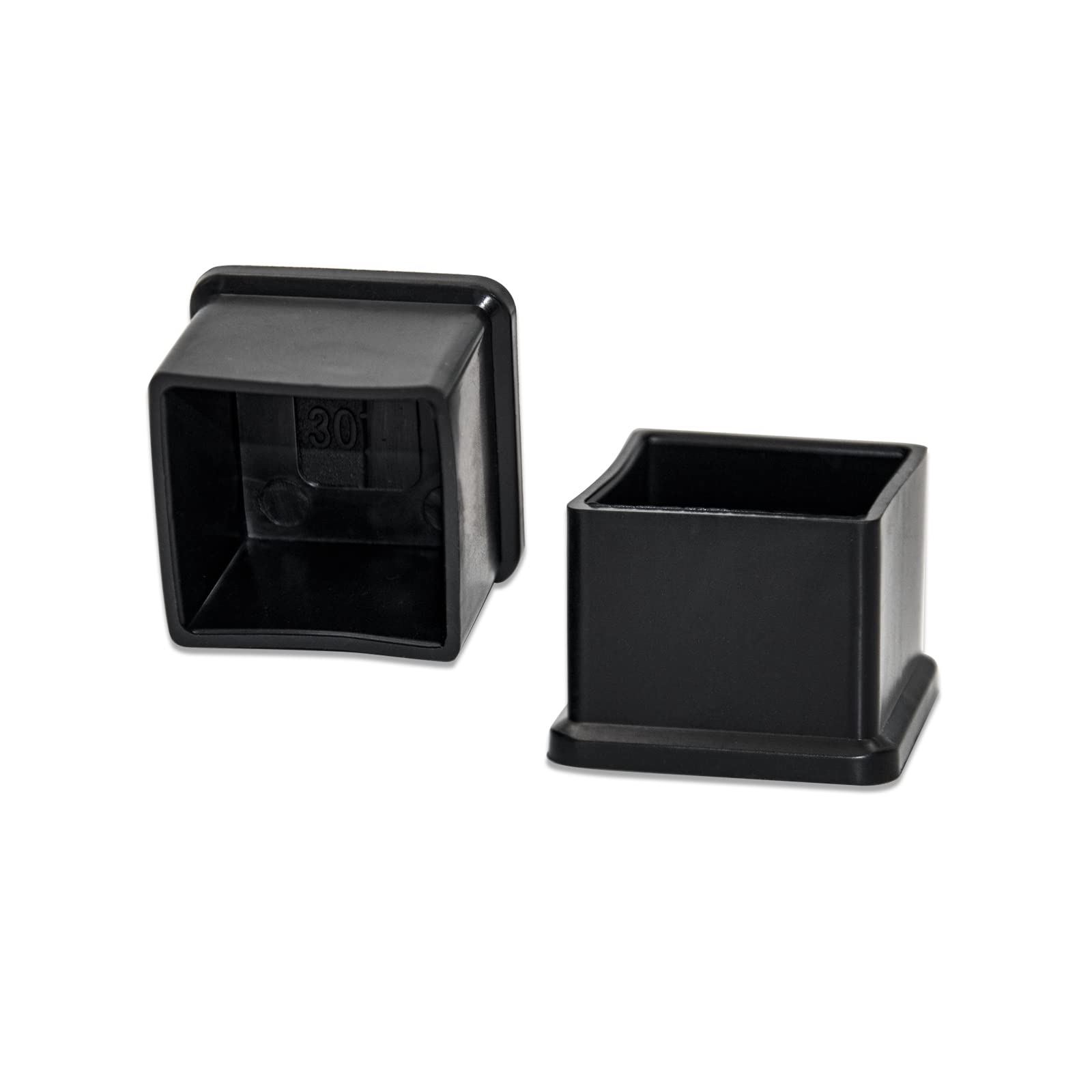 Flyshop Square Non-Marking PVC Tips Furniture Caps Chair Leg Floor Protectors 30 x 30 mm (1-3/16" x 1-3/16") Black 10Pcs