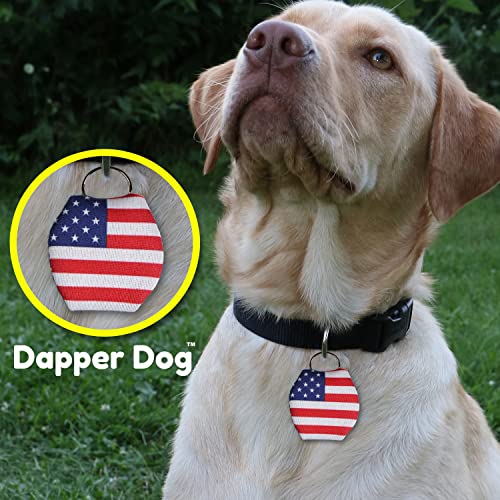 Image of Dapper Dog - Dog Tag Silencer with Tag Ring (US Flag)