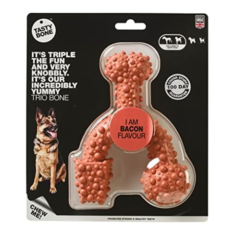TastyBone TrioBone Bacon Chew Toy for Large Dogs Cover