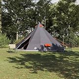 Genérico Tienda Tipi Familiar Manual Gris y Naranja 560 x 560 x 300 cm,Deportes,Actividades al Aire Libre,Camping y Senderismo,Tiendas de campaña-42000983
