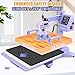 Whubefy Heat Press Machine for T Shirts 15x15 with 30OZ Tumbler Press 5 in 1 Slide Out & Swing Away Digital Heat Transfer with 3 Pre-Set Modes & Counting Function for Bulk Press Hat Cap Mug Plate