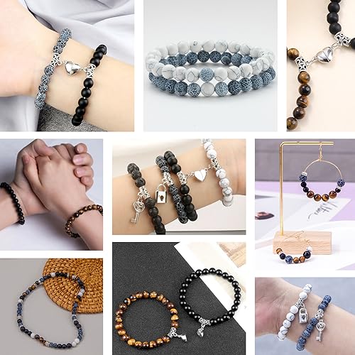 Mchruie F10287 Stone Beads For Jewelry Making, Charm Bracelet Making Kit 450Pcs Beads thumb #1