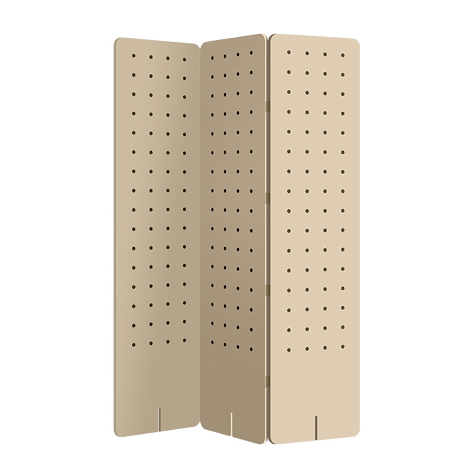 Pegboard-Raumteiler, Pegboard-Trennwand aus Holz, zusammenklappbarer Sichtschutz, Pegboard-Ausstellungsständer für Juweliergeschäfte, Basare, Schlafzimmer (Stil 1, 3 Paneele)