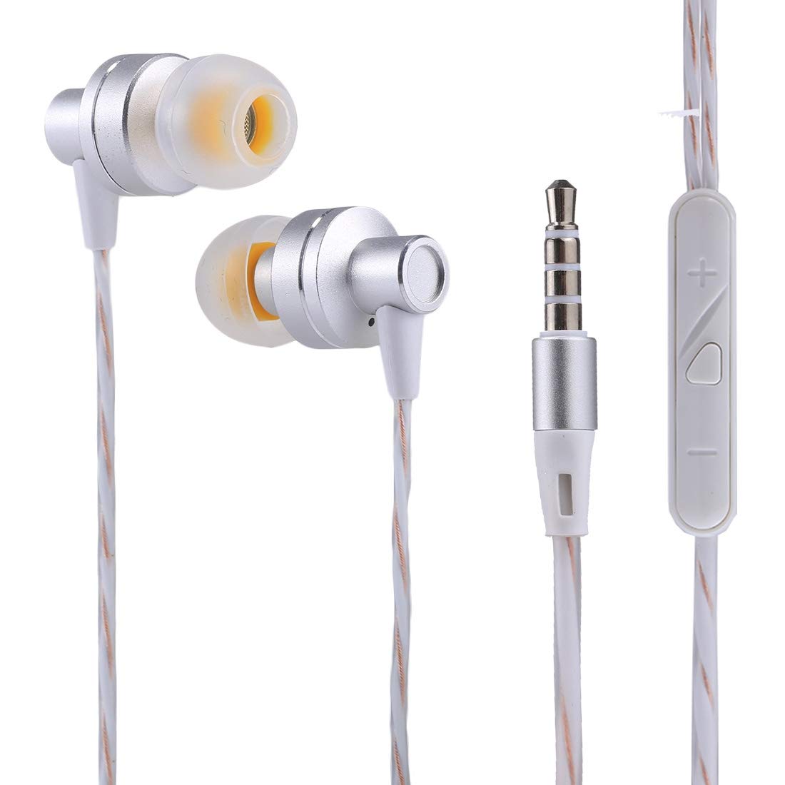 Good U-27 1.2m In-Ear Bass Stereo Wired Earphones with Mic, For iPhone, iPad, Galaxy, Huawei, Xiaomi, LG, HTC and Other Smartphones(Black) Cycat (Color : White)