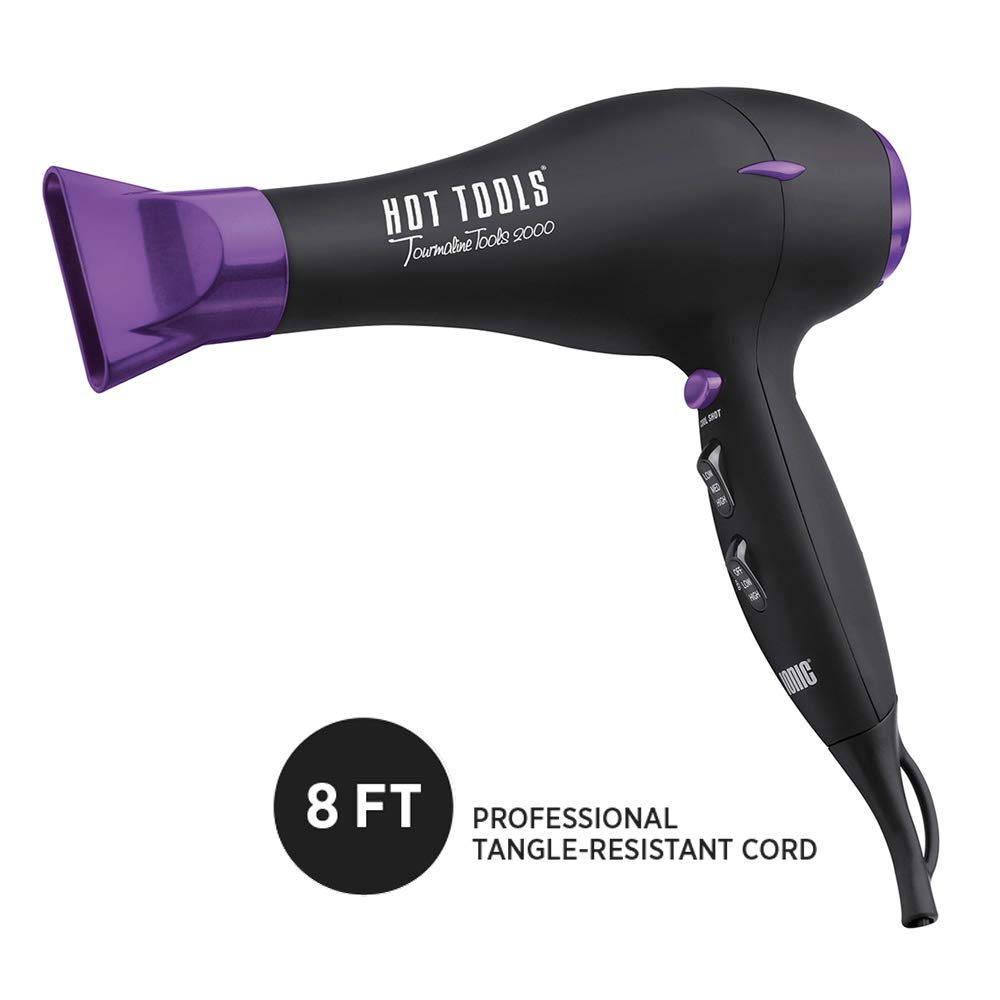 Amazon.com: HOT TOOLS Secador de pelo turmalina profesional 2000 Turbo :  Belleza y Cuidado Personal