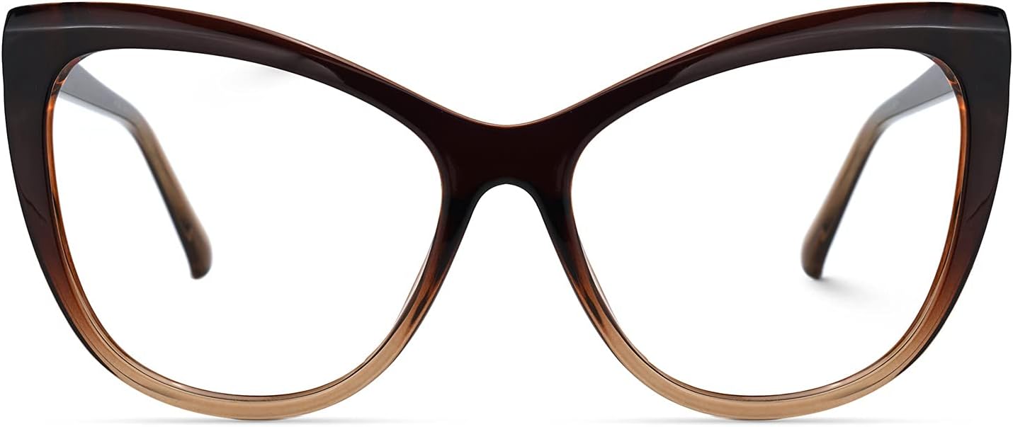 Zeelool Stylish TR90 Oversized Cat Eye Blue Light Blocking Glasses Computer Gaming Eyewear for Women Shelby OT414973