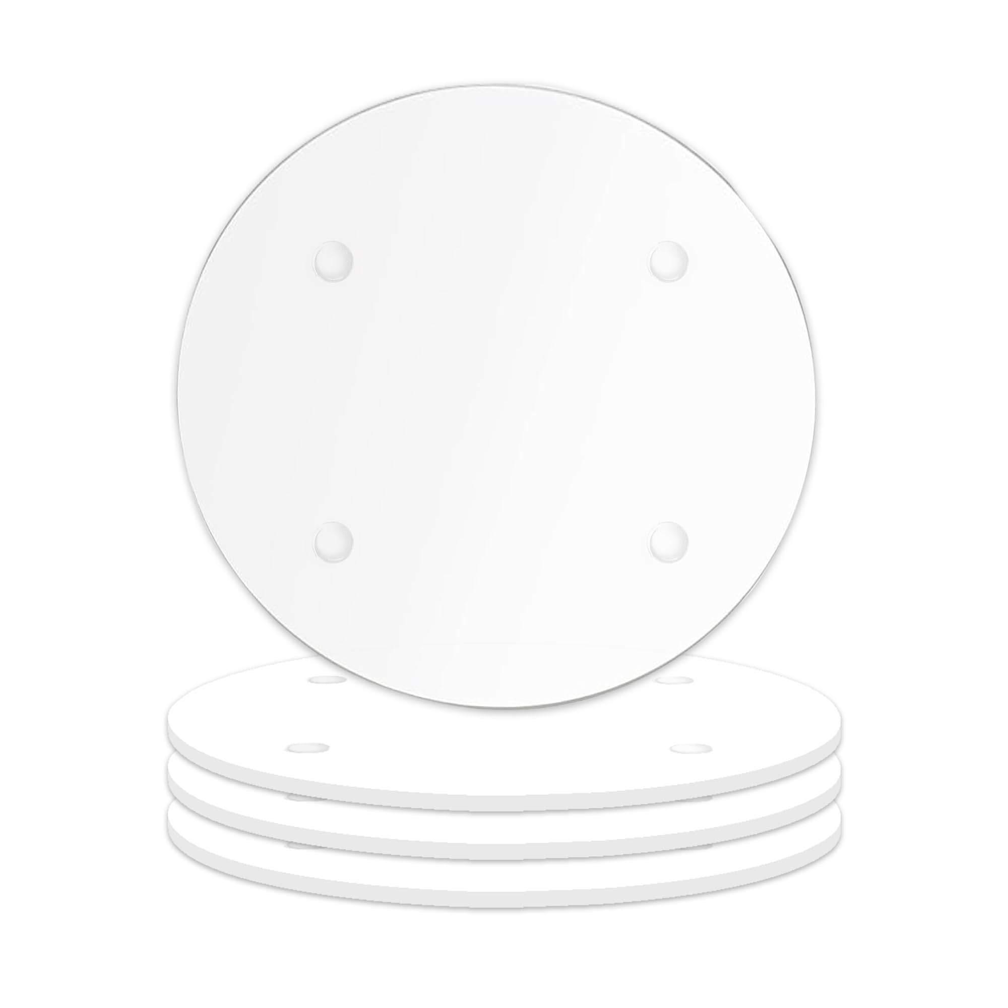 Pagnanno. Chopping Board-Catering Cutting Set-Kitchen Board-Glass Worktop Savers-Sink Chopping Board-Large-Worktop Protectors Heat Resistant-Marble Effect (Design 11, Round Coaster (10cm) - Pack of 4) — image 1